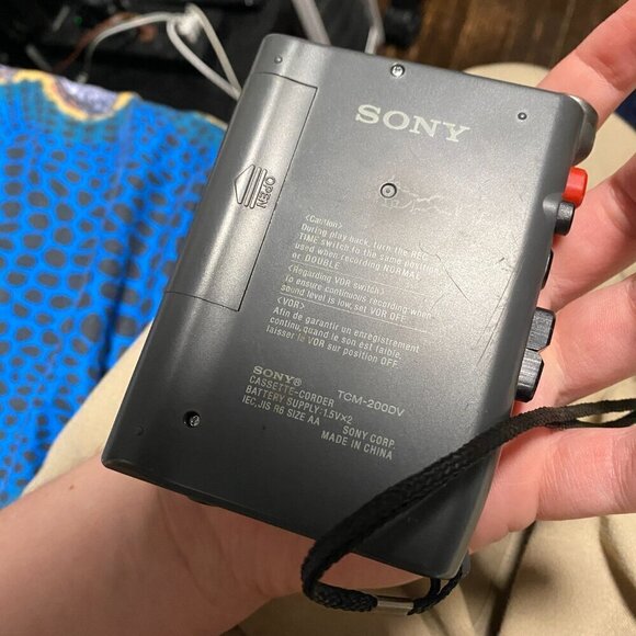 Vintage Sony TCM-200DV Handheld Cassette Clear Voice Recorder/Player VOR - Picture 7 of 10